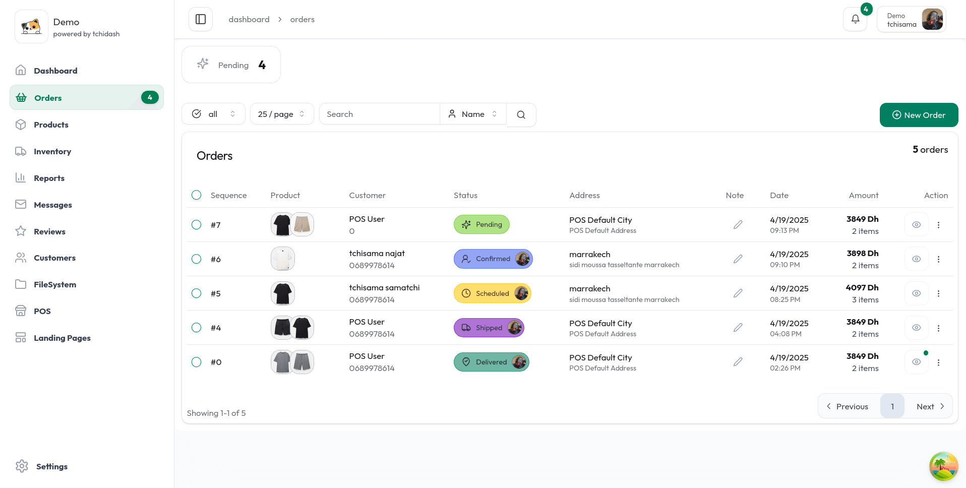 Order Management Dashboard